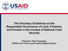 Module 5: Voluntary Guidelines (Giampaoli)
