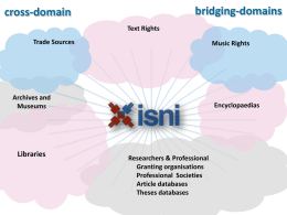 ISNI Database and System - 2014-10-09 Janifer Gatenby, OCLC