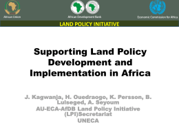 Presentation on Supporting Land Policy Development and