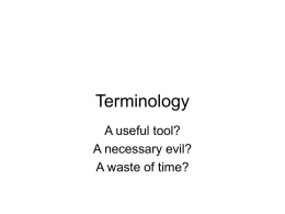 Terminology - BroAschehoug