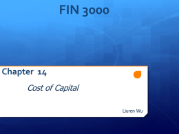 FIN 3000 Chapter 14 Cost of Capital