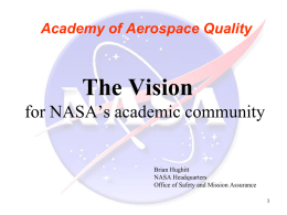 Fit of AAQ with NASA Quality Assurance Mission