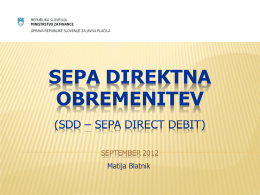 Direktna obremenitev SEPA (SDD)