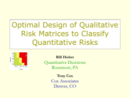Optimizing Risk Matr.. - Quantitative Decisions