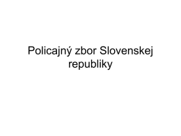 02. Policajn&yacute; zbor Slovenskej republiky - BSL