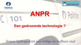 (ANPR): een gedroomde technologie (Dumoulin