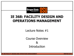Lecture #1