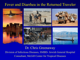 Fever & diarrhea in returning traveler