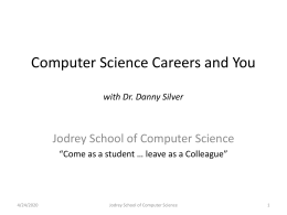 Computer Science Careers and You