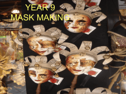 Year 9 mask making - Llantwit Major School