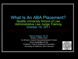 Siegel: ABA Placement - Seattle University School of Law