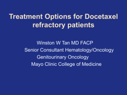 Docetaxel-Refractory Patients