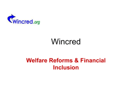 Welfare Reforms Presentation