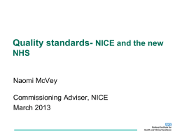 NICE guidance in practice
