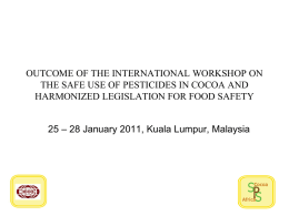 outcome of the international workshop on the safe use of pesticides