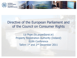 Directive on Consumer Rights