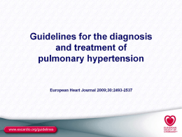 guidelines slides on Pulmonary Hypertension