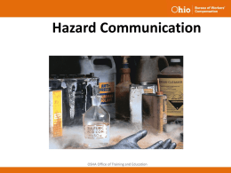 PowerPoint from 3/27/13 on Hazard Communication