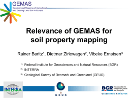 Relevance of GEMAS for soil property mapping