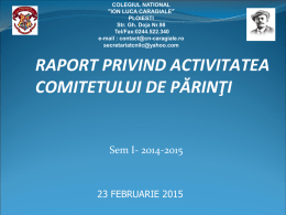 raport asociatie parinti 2014-2015