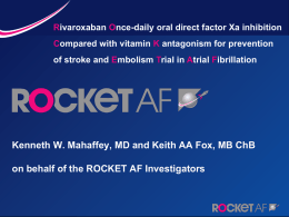 ROCKET AF Results - Duke Clinical Research Institute