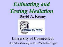 Introductions - of David A. Kenny