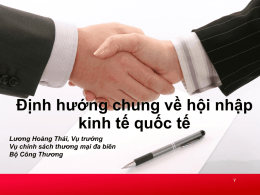 Định hướng chung về hội nhập kinh tế quốc tế của Việt Nam