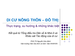1. Di cu Nong thon Do thi