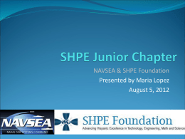 SHPE Jr. CHAPTER - Society of Hispanic Professional Engineers