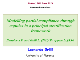 Modelling partial compliance through copulas in a principal