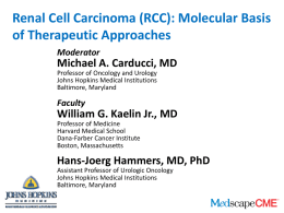 (RCC): Molecular Basis of Therapeutic Approaches