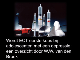 ECT bij adolescenten door W.W. van den Broek