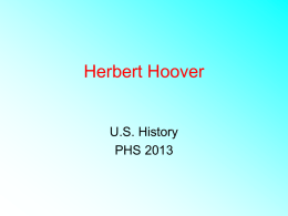 The Failure of Herbert Hoover
