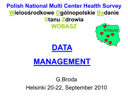 Polish National Multi Center Health Survey WOBASZ