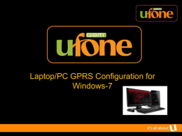 GPRS Configuration for Windows-7