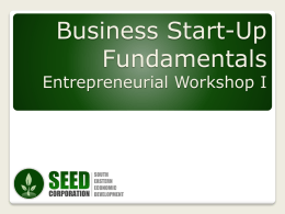 Business Start-up Fundamentals