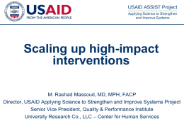 Scaling-Up High Impact Interventions by Rashad Massoud
