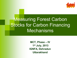 Measuring Forest Carbon Stocks for Carbon
