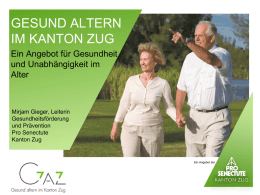 Ältere Menschen - Pro Senectute Kanton Zug