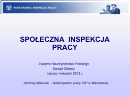 Społeczna Inspekcja Pracy - Związek Nauczycielstwa Polskiego