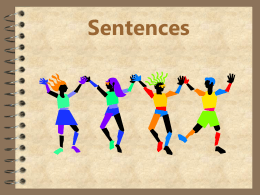 Sentences and Fragments