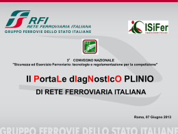 Il portale diagnostico Plinio di Rete Ferroviaria Italiana - Dits-roma
