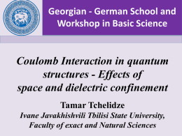 Coulomb Interaction in quantum structures: Effects of space and