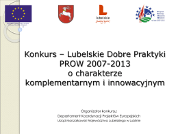 Stan realizacji PROW 2007-2013 ze względu na działania