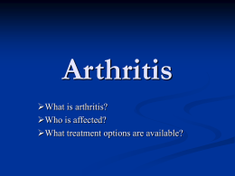 Arthritis and Joint Replacement Presentation