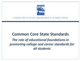 Common Core State Standards and Smarter Balanced
