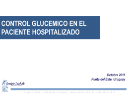 Control glucémico paciente hospitalizado