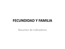 fecundidad y familia - Programa de Población