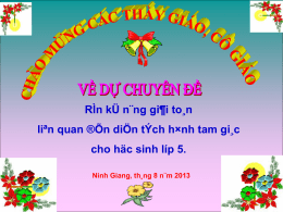 Chuyên đề hình học huyện Ninh Giang 2013