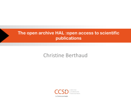 The open archive HAL